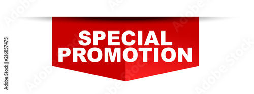 red vector banner special promotion