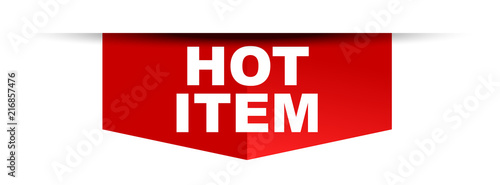 red vector banner hot item