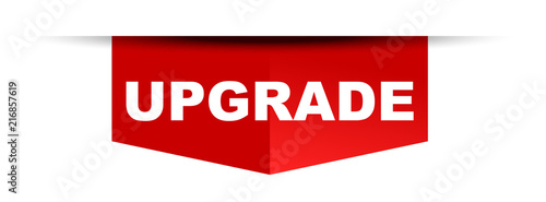 red vector banner upgrade