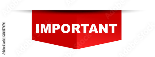red vector banner important