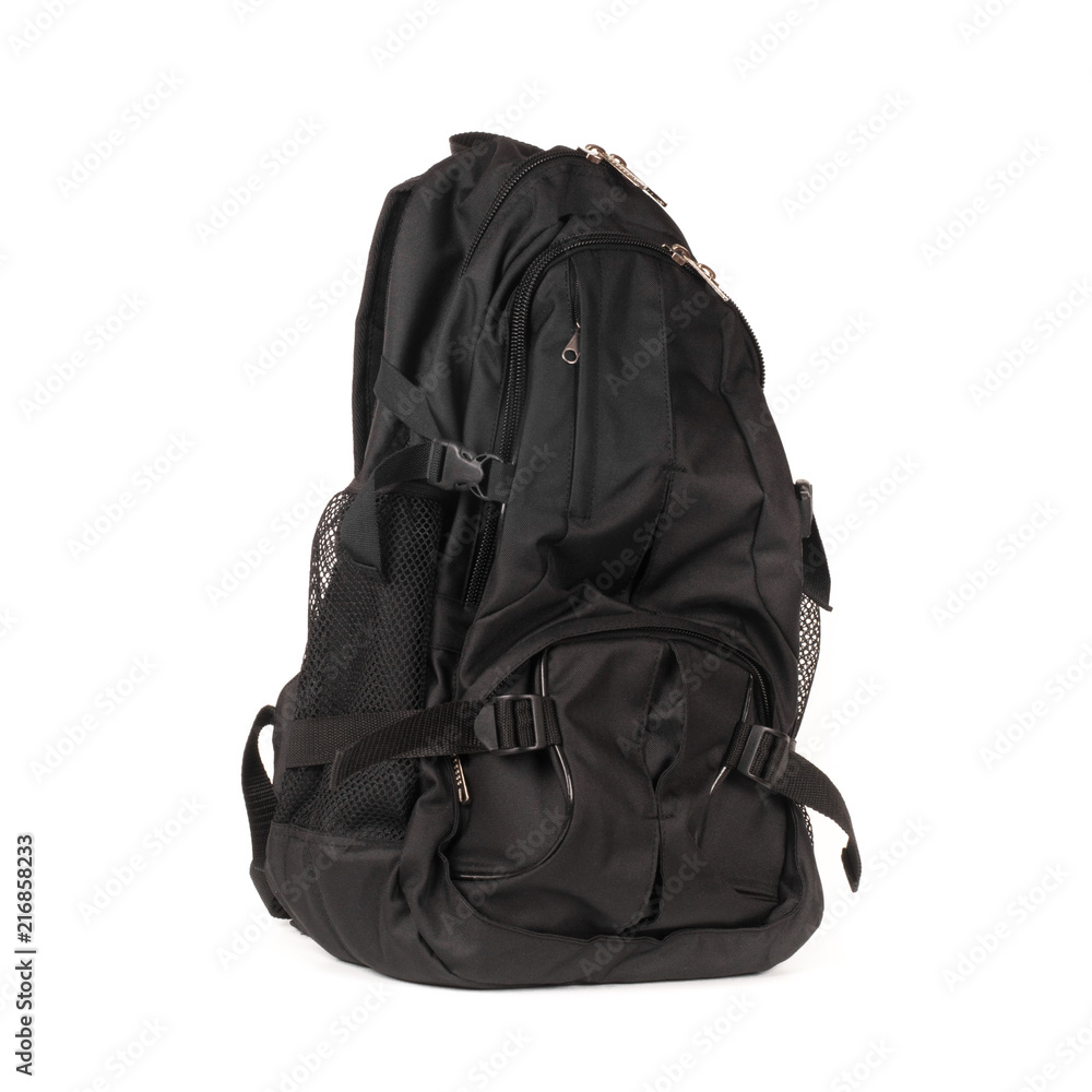 Backpack isolated on white background. Children's school satchel, colored briefcase for teens Backpack isolated on white background. Children's school satchel, colored briefcase for teens