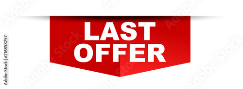 red vector banner last offer