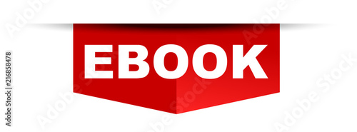 red vector banner ebook