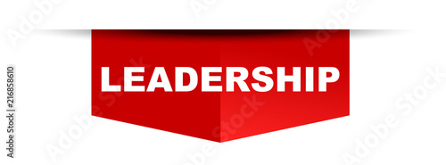 red vector banner leadership