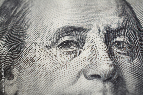 Benjamin Franklin on 100 dollar bill © bisonov