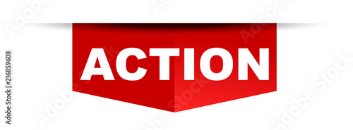 red vector banner action