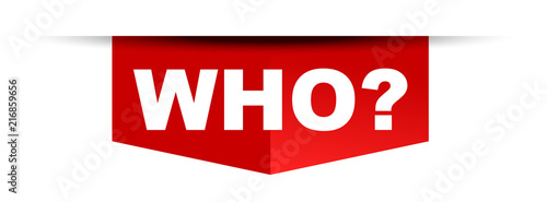 red vector banner who
