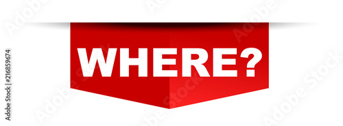 red vector banner where