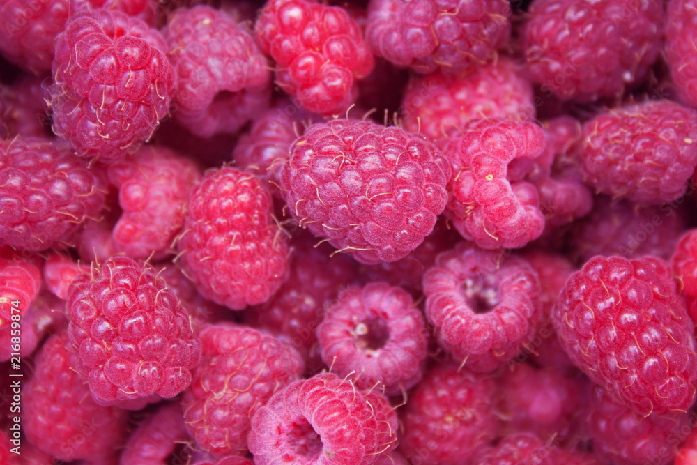 Heap of red raspberries Heap of red raspberries