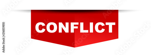 red vector banner conflict