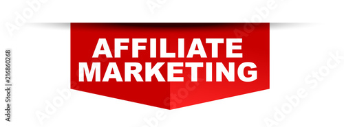 red vector banner affiliate marketing