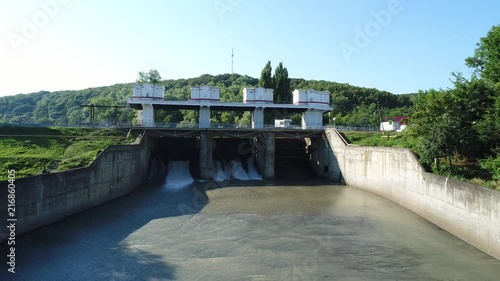 Wallpaper Mural Aerial view of the hydroelectric power station. Torontodigital.ca
