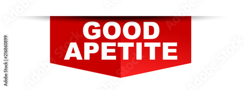 red vector banner good apetite
