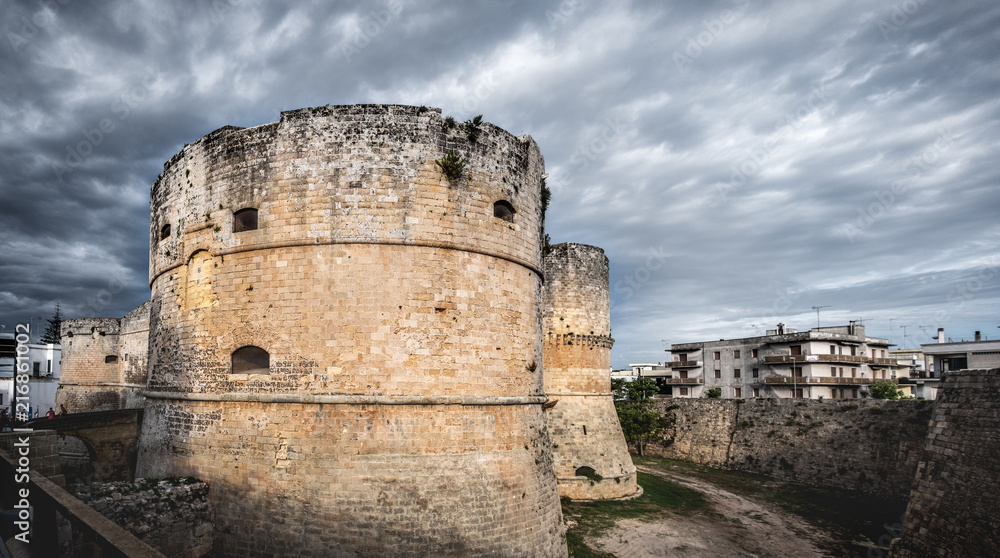 castle tower dramatic sky - Otranto - Apulia - Italy