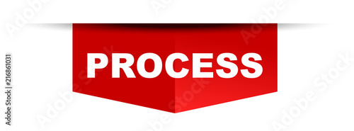red vector banner process