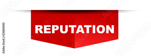 red vector banner reputation