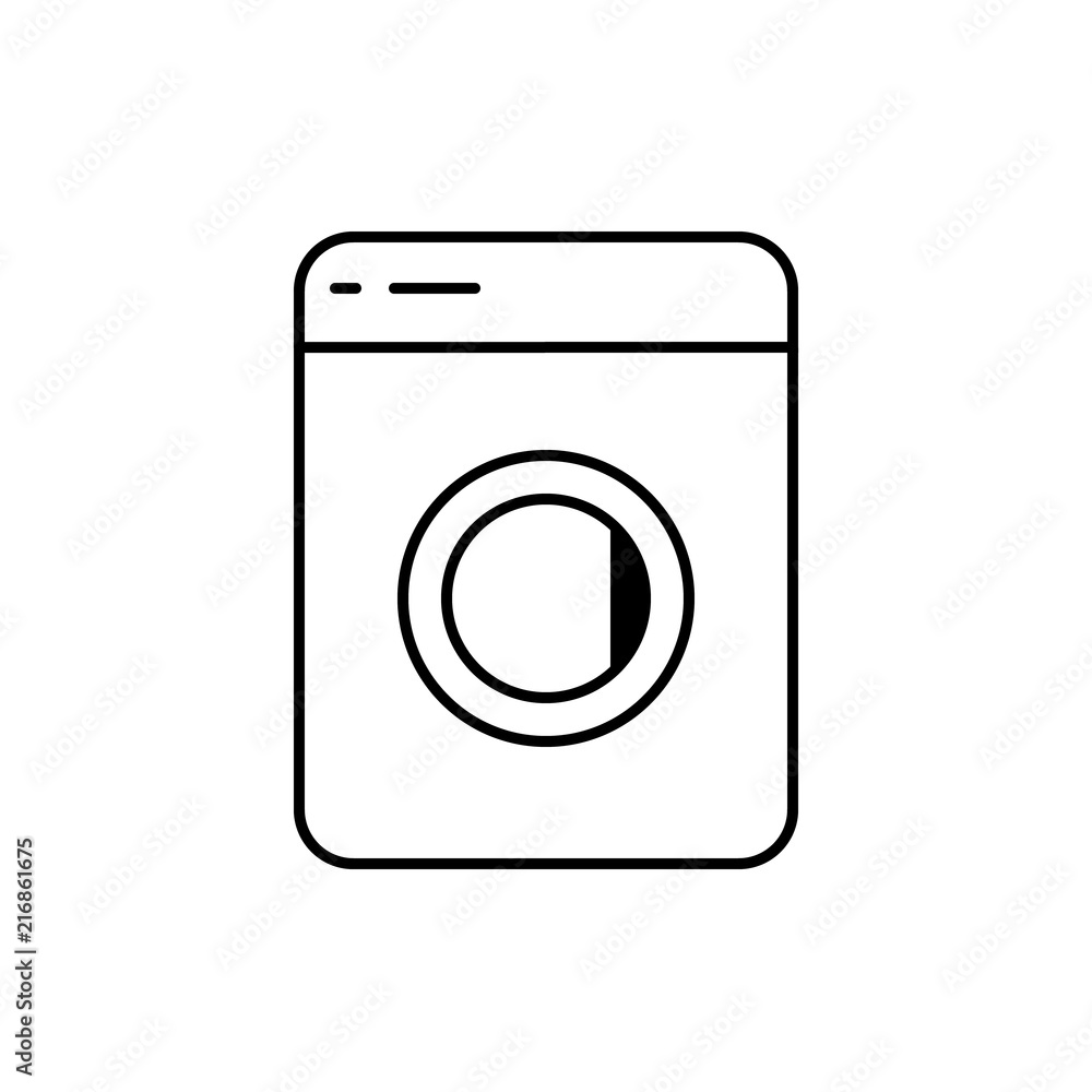 washing machine icon. vector illustration on white background washing machine icon. vector illustration on white background