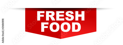red vector banner fresh food