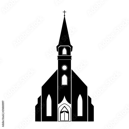 Church icon isolated on white background. vector illustration