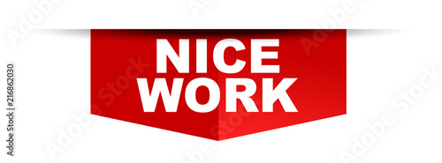 red vector banner nice work