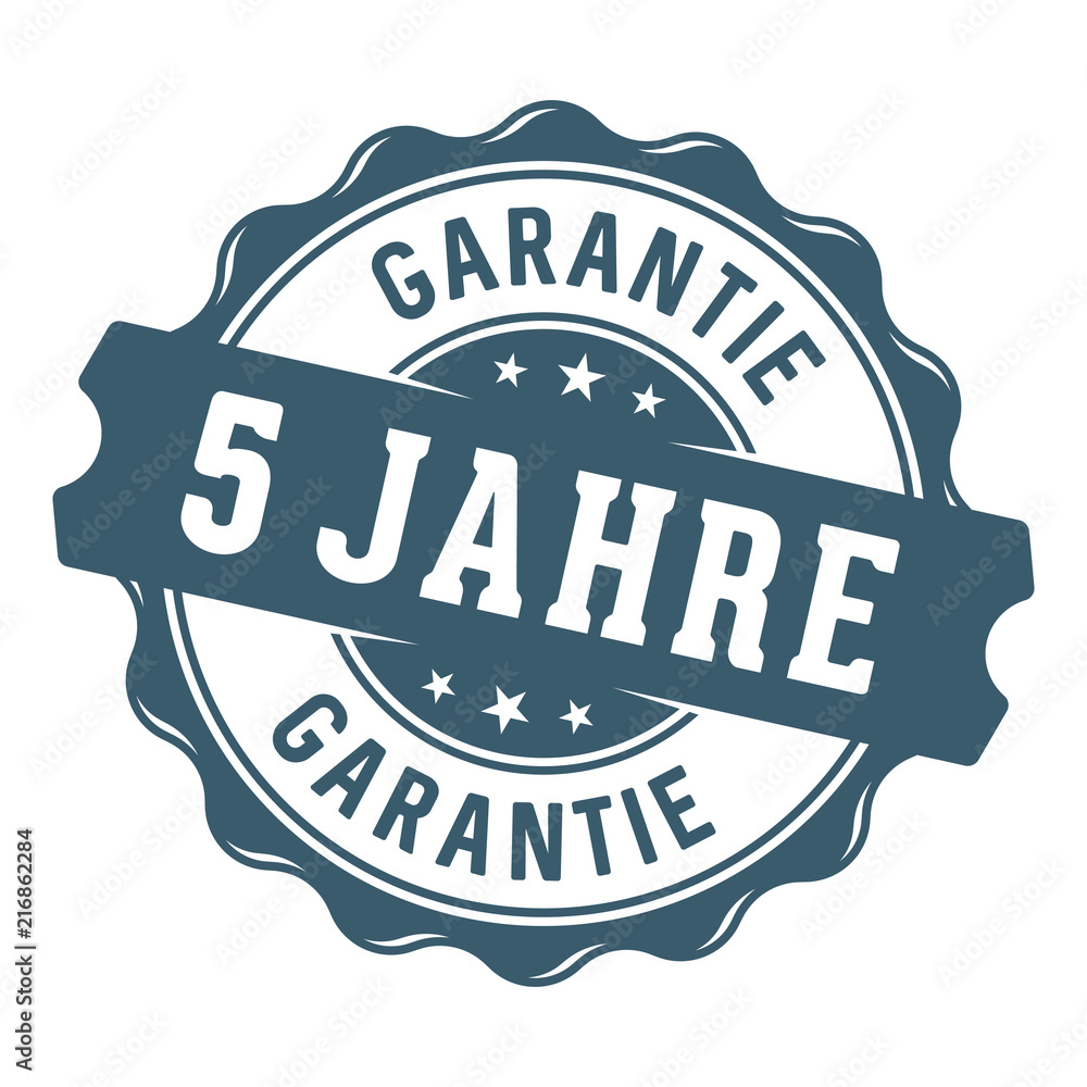 5 Jahre Garantie Vektor Siegel/Stempel Adobe Stock