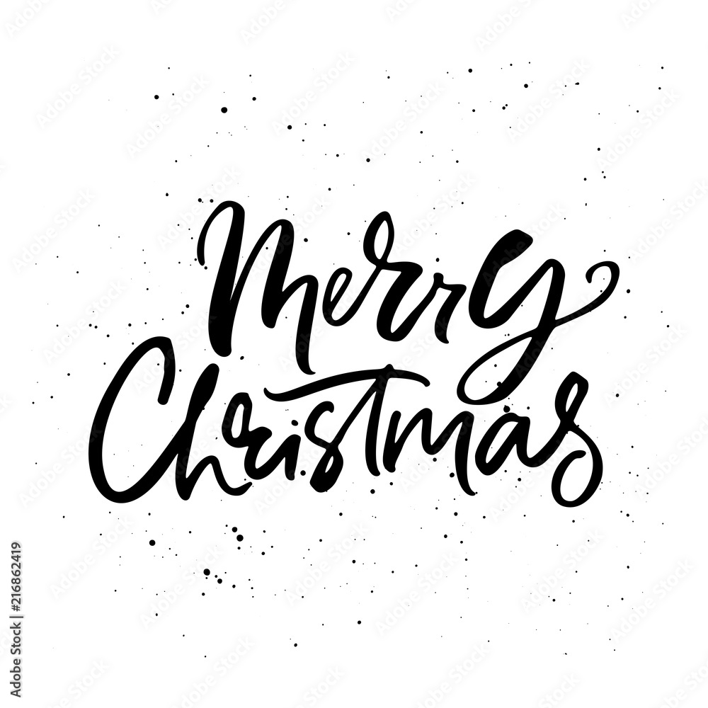 Merry Christmas Lettering Design