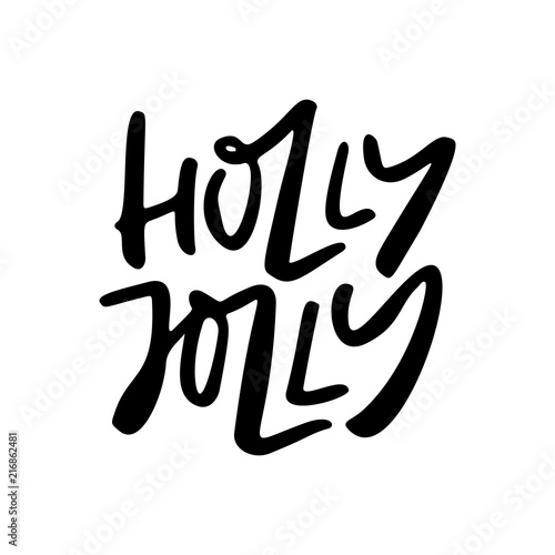 Holly Jolly Xmas Lettering
