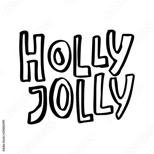 Holly Jolly Xmas Lettering