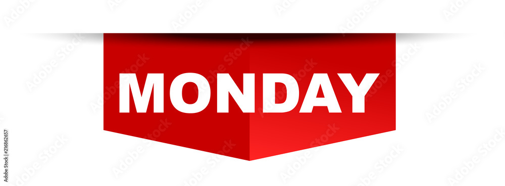 red vector banner monday red vector banner monday