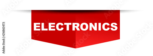 red vector banner electronics
