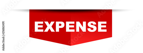 red vector banner expense