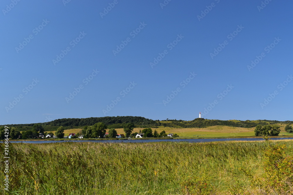 Sommerblick nach Grieben auf Insel Hiddensee Sommerblick nach Grieben auf Insel Hiddensee