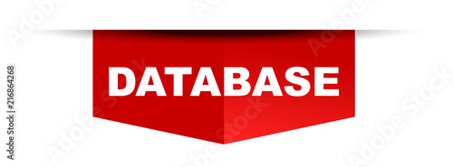 red vector banner database