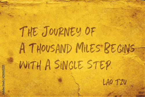 Tablou pe pânză single step Lao Tzu