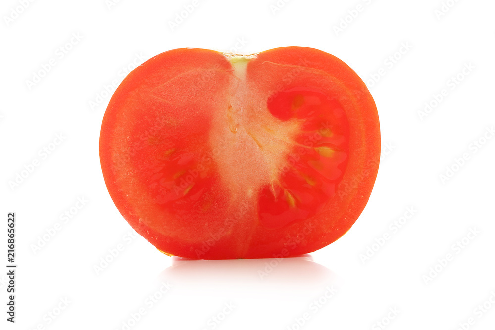 ripe tomato on white background ripe tomato on white background