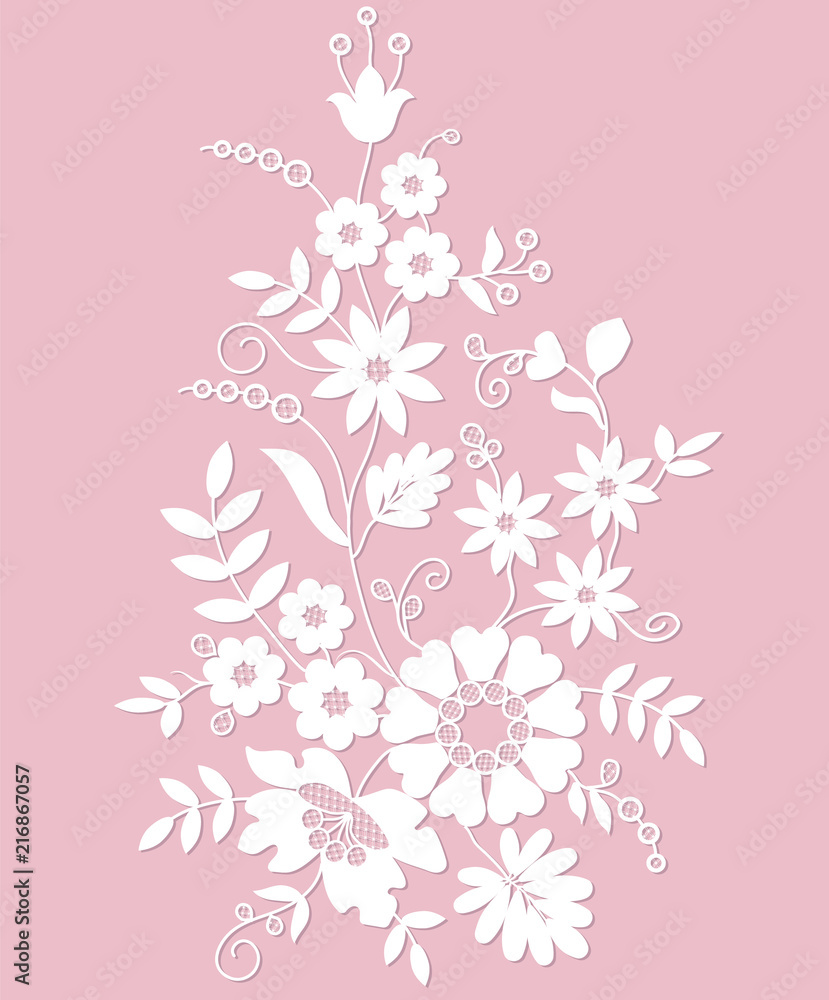 silhouette of flowers ornament