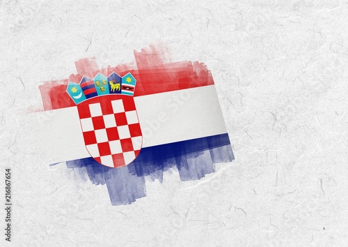 Fotografie Composite image of croatia national flag