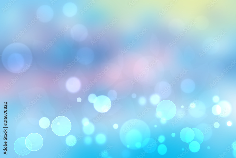 Abstract blue pastel bokeh background texture with bright soft color circles. Space for your text. Abstract blue pastel bokeh background texture with bright soft color circles. Space for your text.