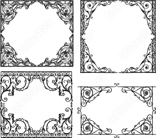 Decorative frames in the art nouveau style