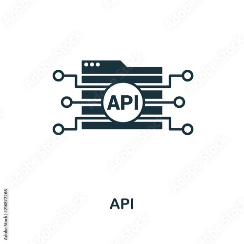 Api creative icon. Simple element illustration. Api concept symbol design from web development collection. Perfect for web design, apps, software, print.