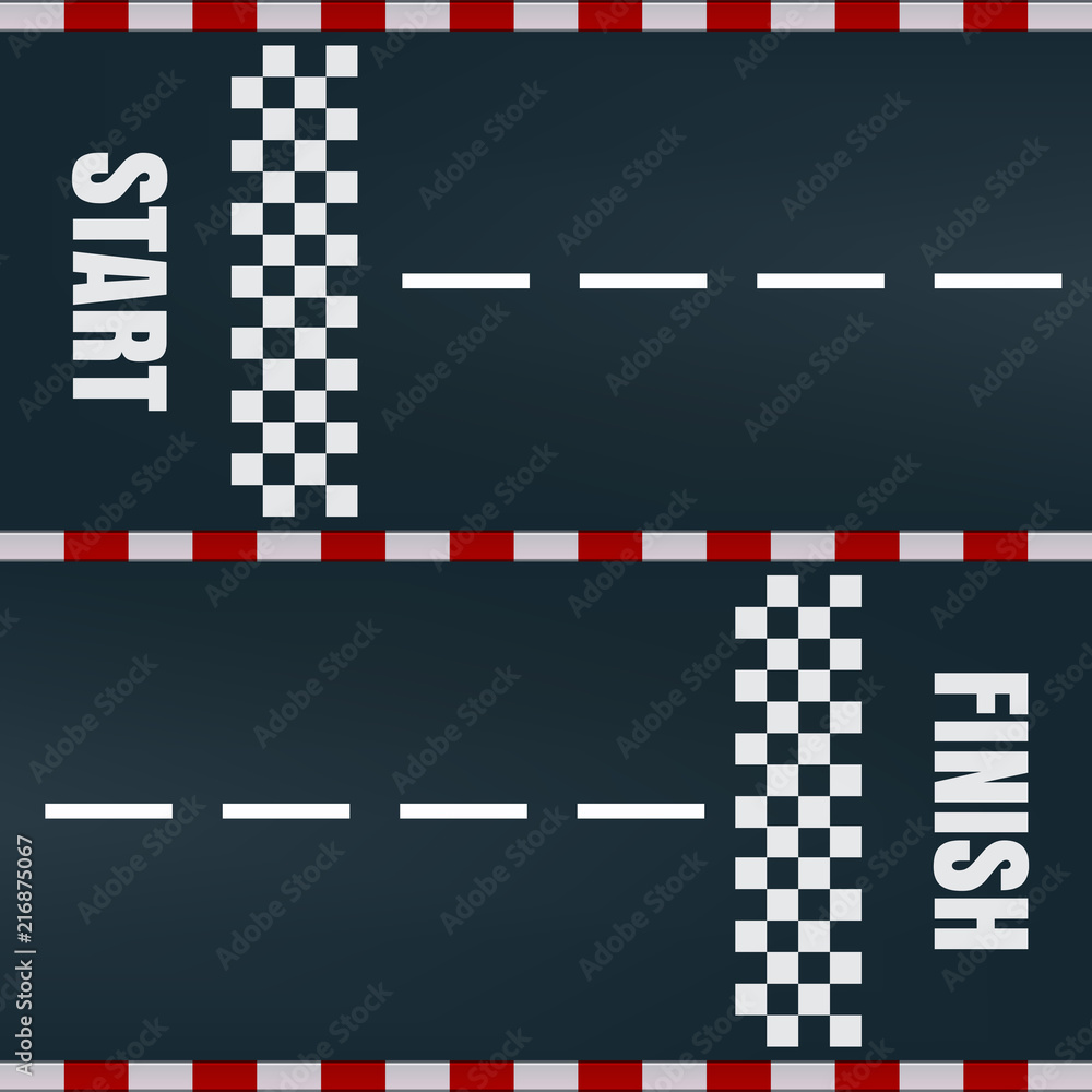 Start finish racing track vector marking Stock Vector | Adobe Stock