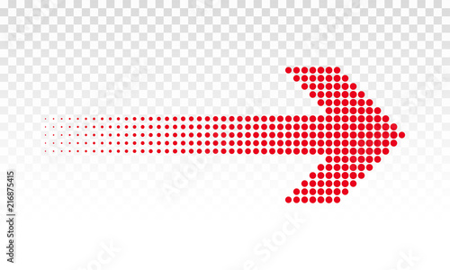 Arrow red dotted vector ico...