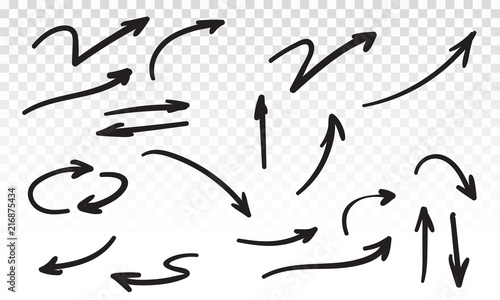 Doodle abstract curved arro...