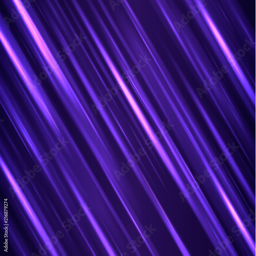 Light lines on blue background with glitter.