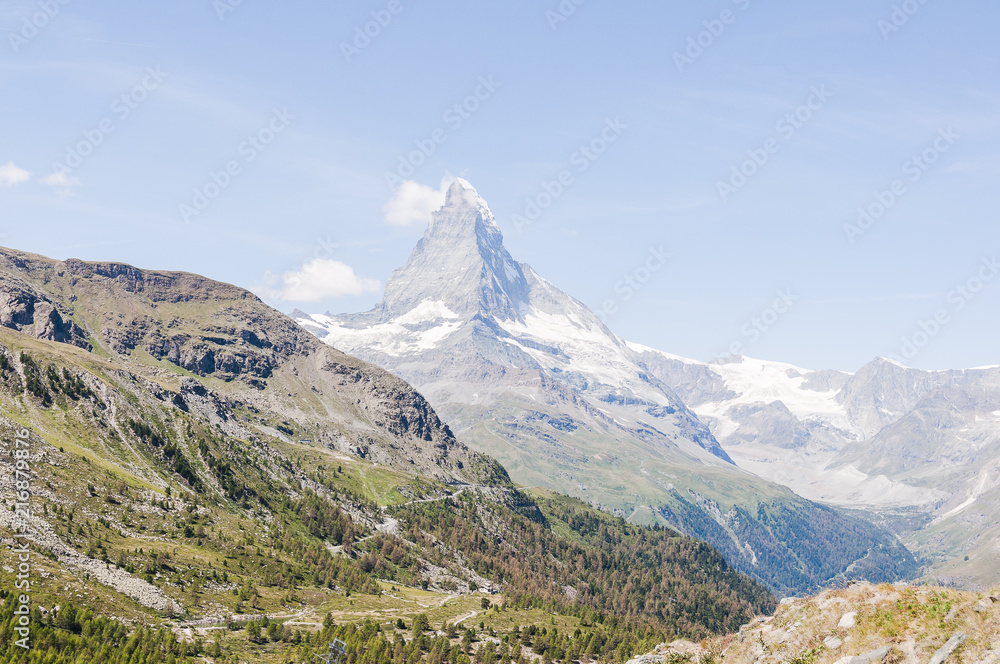 Zermatt, Matterhorn, Wallis, Alpen, Walliser Berge, Zmuttgletscher, Wanderweg, Blauherd, Zmutt, Wir, Trockener Steg, Bergbahn, Sommer, Schweiz