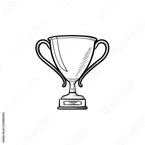 Trophy cup hand drawn outline doodle icon