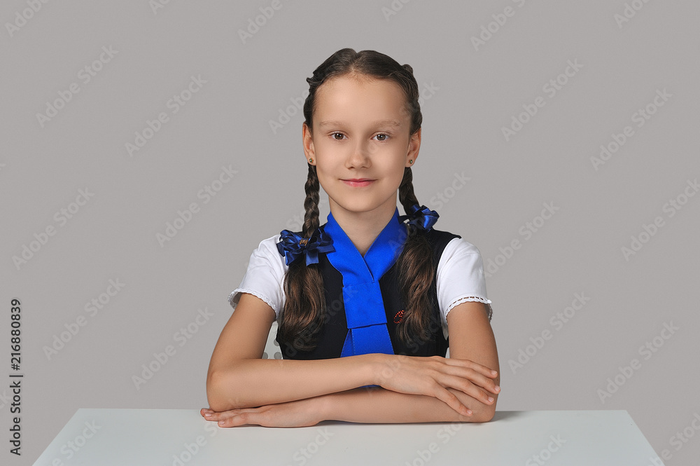 Portrait of the pupil girl of elementary grades Portrait of the pupil girl of elementary grades
