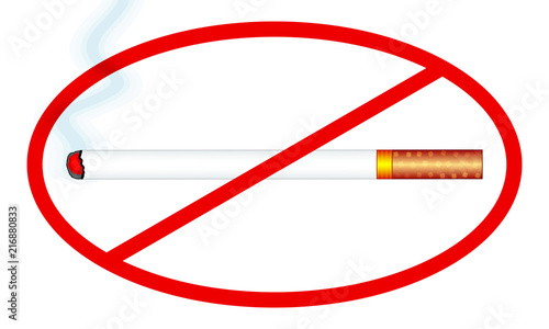 Cigarette ban symbol