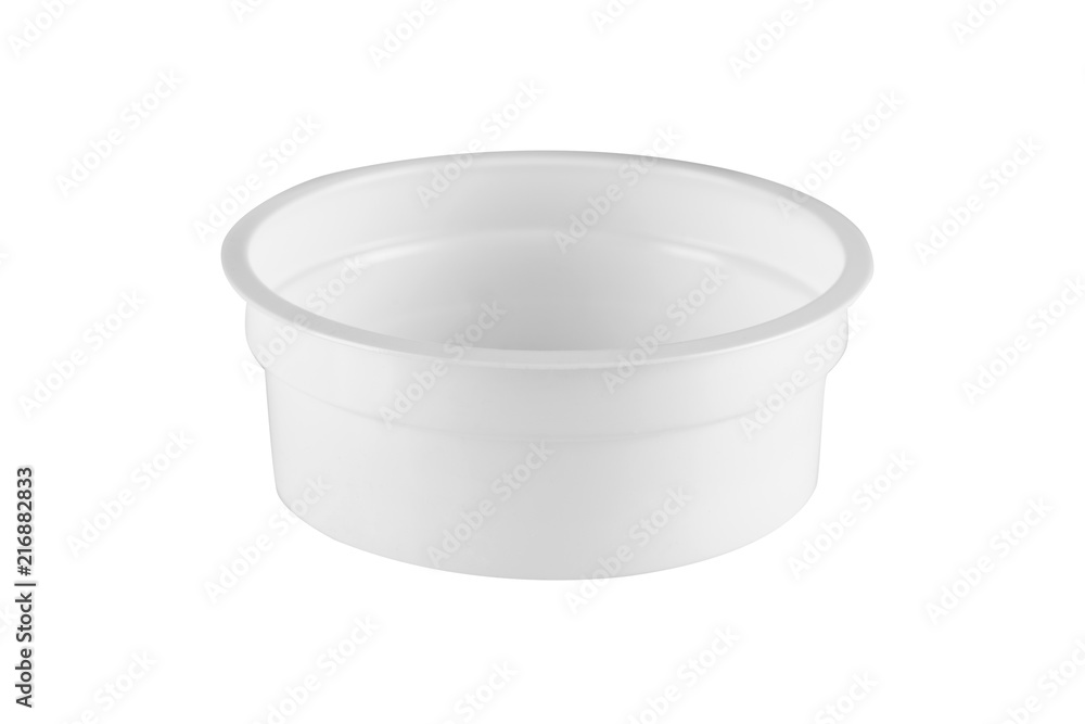 round white food container, white background, isolate round white food container, white background, isolate