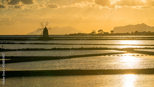 Sunset in the Natural reserve of the 